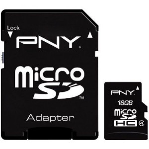 PNY 16GB Micro SDHC Card with SDHC adaptor Class 10